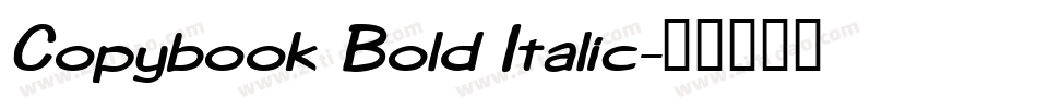 Copybook Bold Italic字体转换